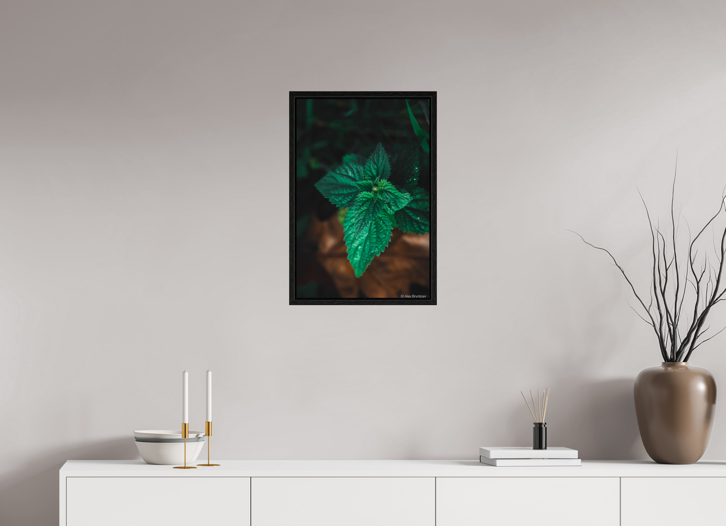 Captivating Green Leaf Print Nature Inspired Wall Art on Premium Paper