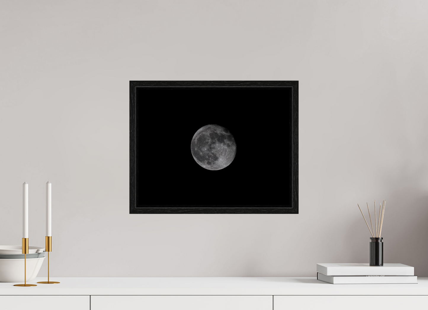 Enchanting Full Moon Wall Art Print, Celestial Decor Print on Premium Paper