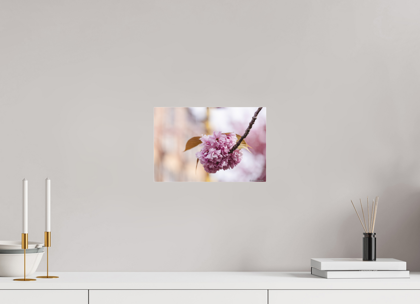 Elegant Pink Blossom Art Print for Home Decor on Premium Paper