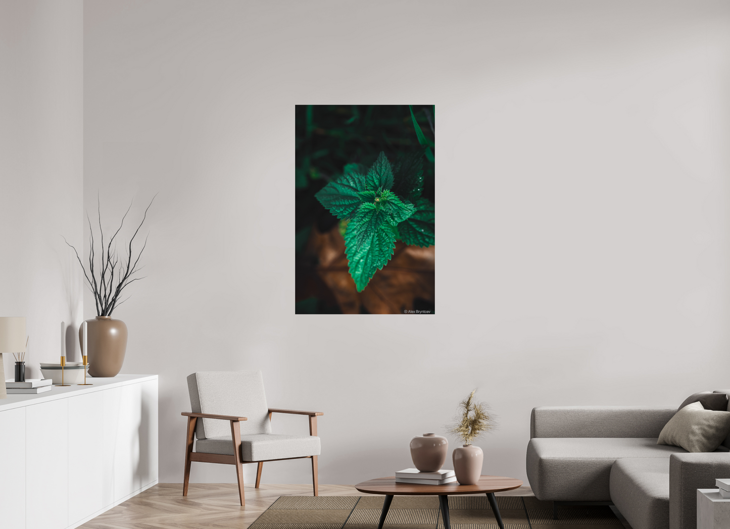 Captivating Green Leaf Print Nature Inspired Wall Art on Premium Paper