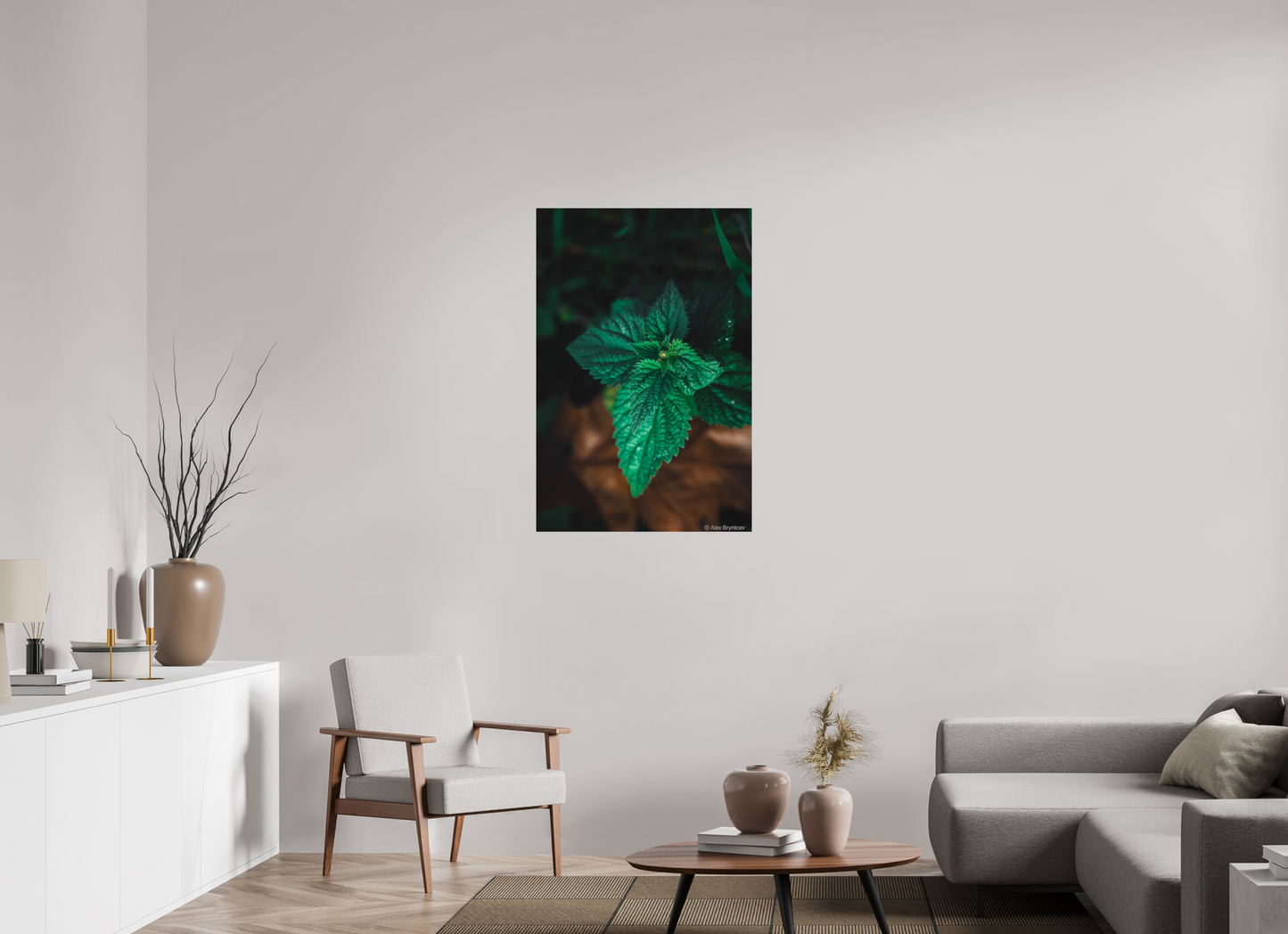 Captivating Green Leaf Print Nature Inspired Wall Art on Premium Paper