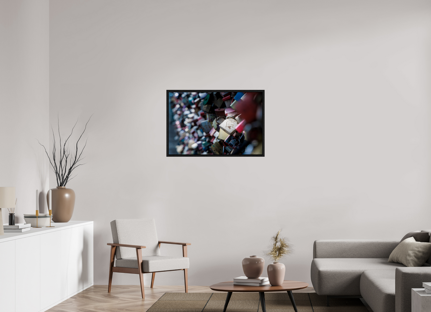 Heartfelt Love Locks Wall Art Print Romantic Decor Multiple Sizes Available